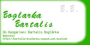 boglarka bartalis business card